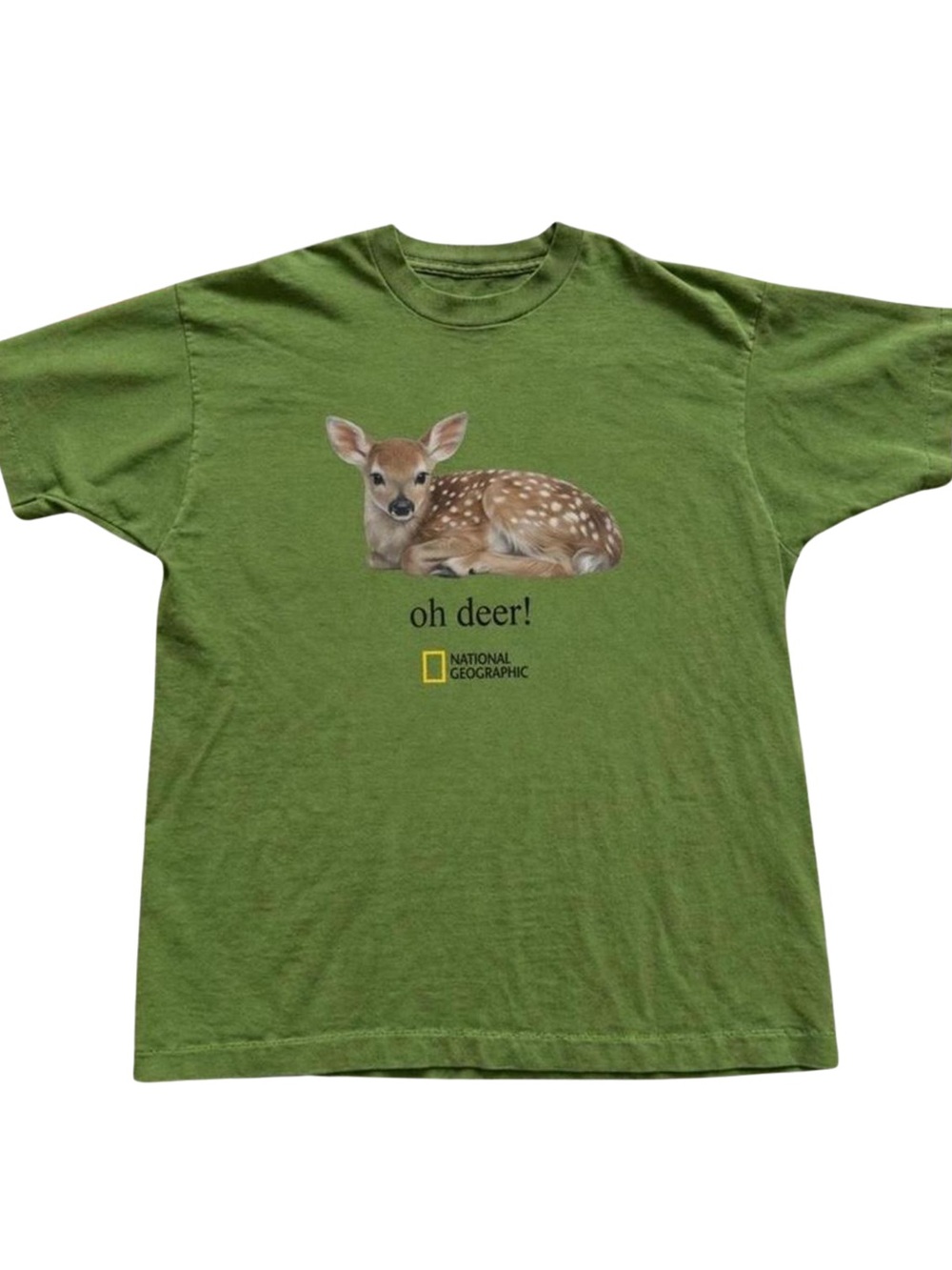 Gildan Green Tee with Fawn Graphic